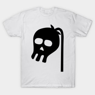 Black Skull Bell Single Spring Flower T-Shirt